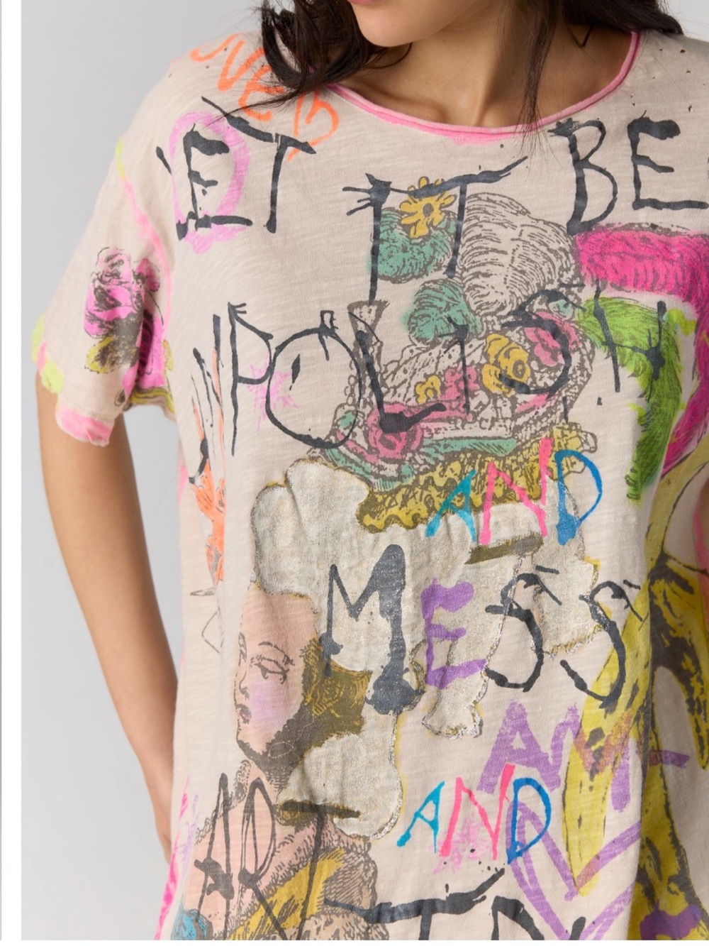 NWT Magnolia Pearl💯Cotton Extra Forever Oversized Tee (One Size Fits Most) - Picture 4 of 12